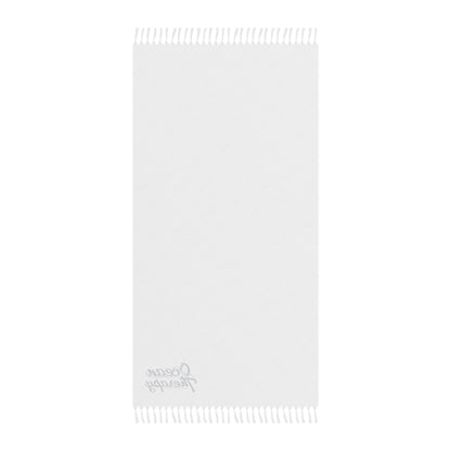 Boho Beach Towel — "Ocean Therapy" Fringe Cotton Beach Towel
